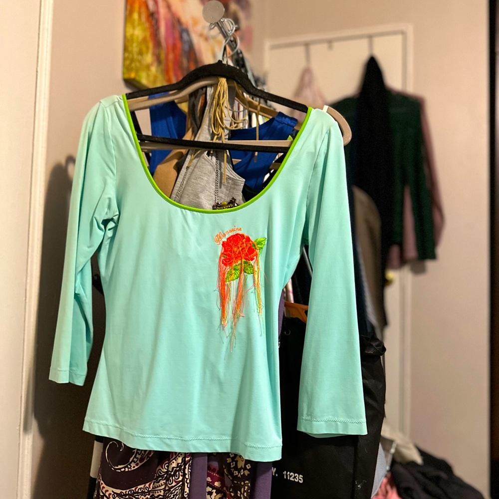 Blumarine Beachwear top with embroidery